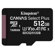 microSDXC 512GB Kingston Canvas Select Plus Class 10 bez Adapteru