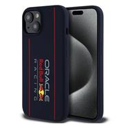 Red Bull Silicone Vertical Logo MagSafe Zadní Kryt pro iPhone 15 Navy