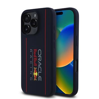 Red Bull Silicone Vertical Logo MagSafe Zadní Kryt pro iPhone 16 Pro Navy