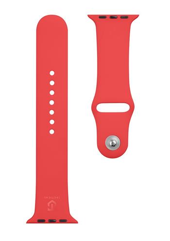 Tactical 498 Silikonový Řemínek pro Apple Watch 1/2/3/4/5/6/7/8/9/10/SE 42/44/45/46mm Red