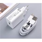 Xiaomi MDY-11-EP USB-A 22,5W Cestovní Nabíječka + USB-C Datový Kabel White (Bulk)