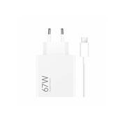 Xiaomi MDY-12-EH USB-A 67W Cestovní Nabíječka + USB-C 6.2A Datový Kabel White 